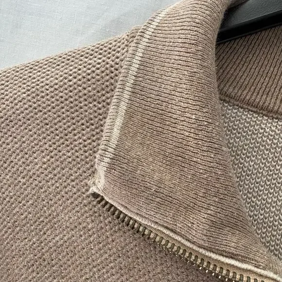 Polo Ralph Lauren Pima Cotton 1/4 Zip Pullover Sweater Tan Beige XL - Picture 6 of 7